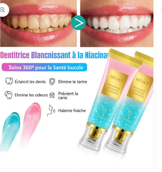 Dentifrice Blanchissant à la niacinamide.